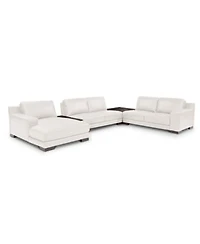 Closeout Darrium Leather Sectional Collection Created For Macys