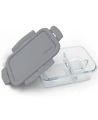 Bentgo Large Divided Glass Food Storage Container, Blue