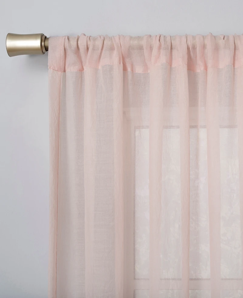 Silvia Crushed Texture Semi-Sheer Rod Pocket Curtain Panel