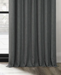 Half Price Drapes Extra Wide Textured Faux Linen Room Darkening Curtain