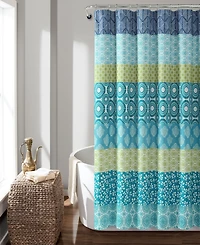 Lush Decor Bohemian Stripe Shower Curtain, 72" x