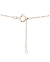 Diamond Initial Pendant Necklace (1/10 ct. t.w.) in 14k Gold, 17" + 1" Extender