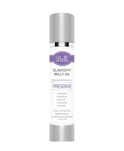 Belli Skin Care Elasticity Belly Oil, 3.8 oz.