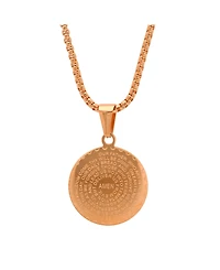 Steeltime 18K Micron Rose Gold Plated Father Prayer Double Sided Stainless Steel Pendant Necklace