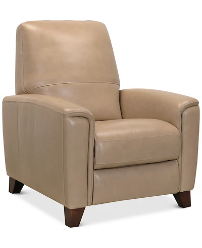 Brayna 35" Classic Leather Pushback Recliner, Created for Macy's
