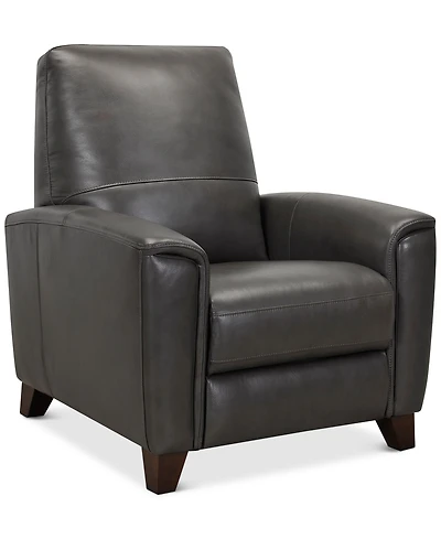 Brayna 35" Classic Leather Pushback Recliner, Created for Macy's