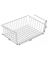Basicwise Hanging Under Shelf Metal Storage Basket