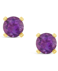 Gemstone Stud Earrings 14K Yellow Gold