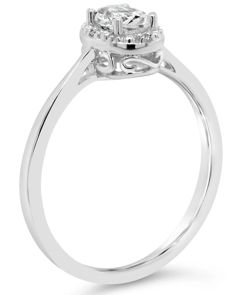 Diamond Accent and Garnet (1/2 ct. t.w.) Ring Sterling Silver (Also Available Other Gemstones)