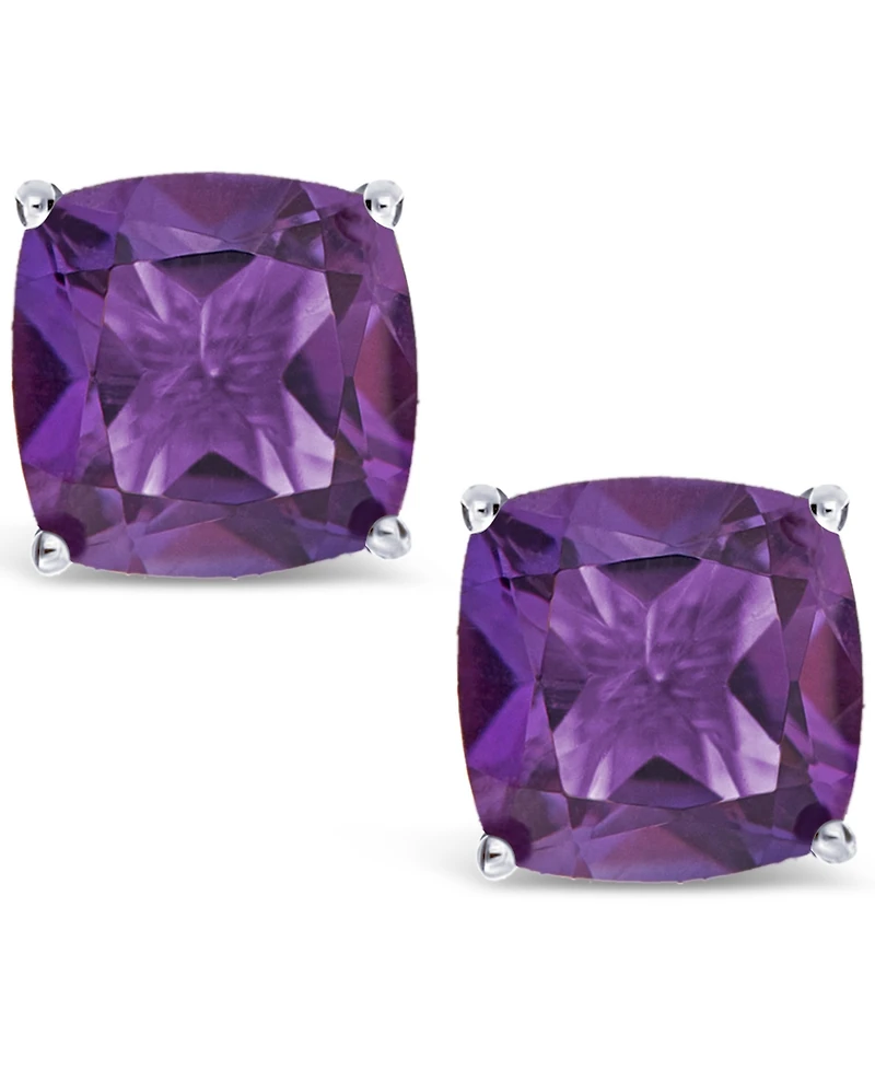 Gemstone Stud Earrings Sterling Silver