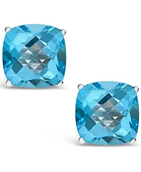 Swiss Blue Topaz (4-3/8 ct. t.w.) Stud Earrings in Sterling Silver