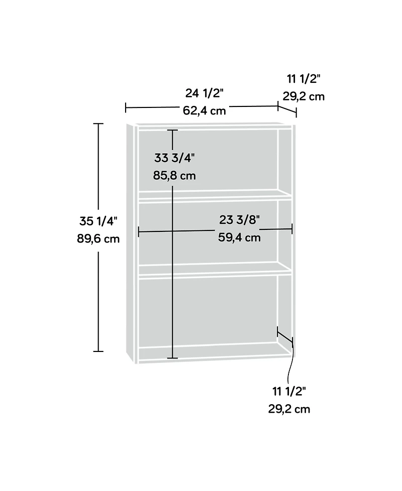 Sauder Beginnings 3-Shelf Bookcase