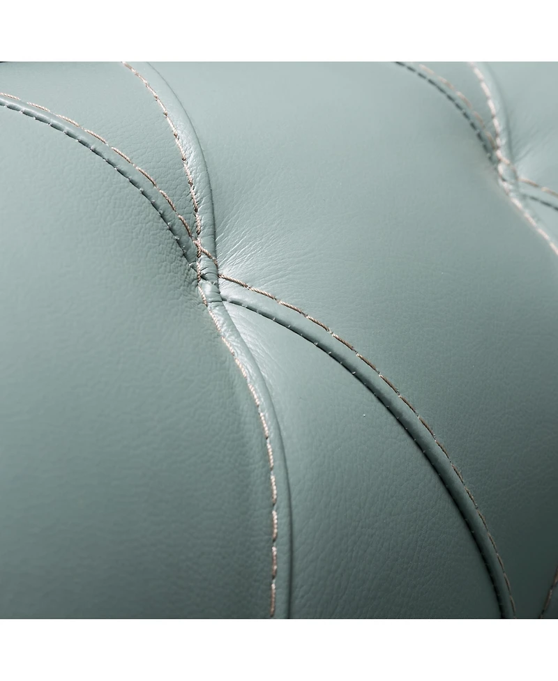 Jaira Tufted Leather Club Chair