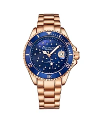 Stuhrling Women's Rose Gold Stainless Steel Bracelet Watch 39mm