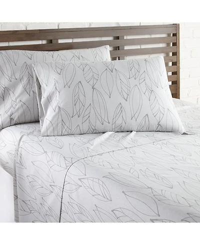 Southshore Fine Linens Modern Foliage Ultra Soft 4-Pc. Sheet Set, Full