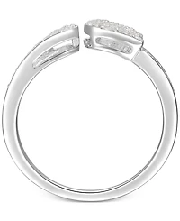 Diamond Horseshoe Cuff Ring (1/5 ct. t.w.) in Sterling Silver