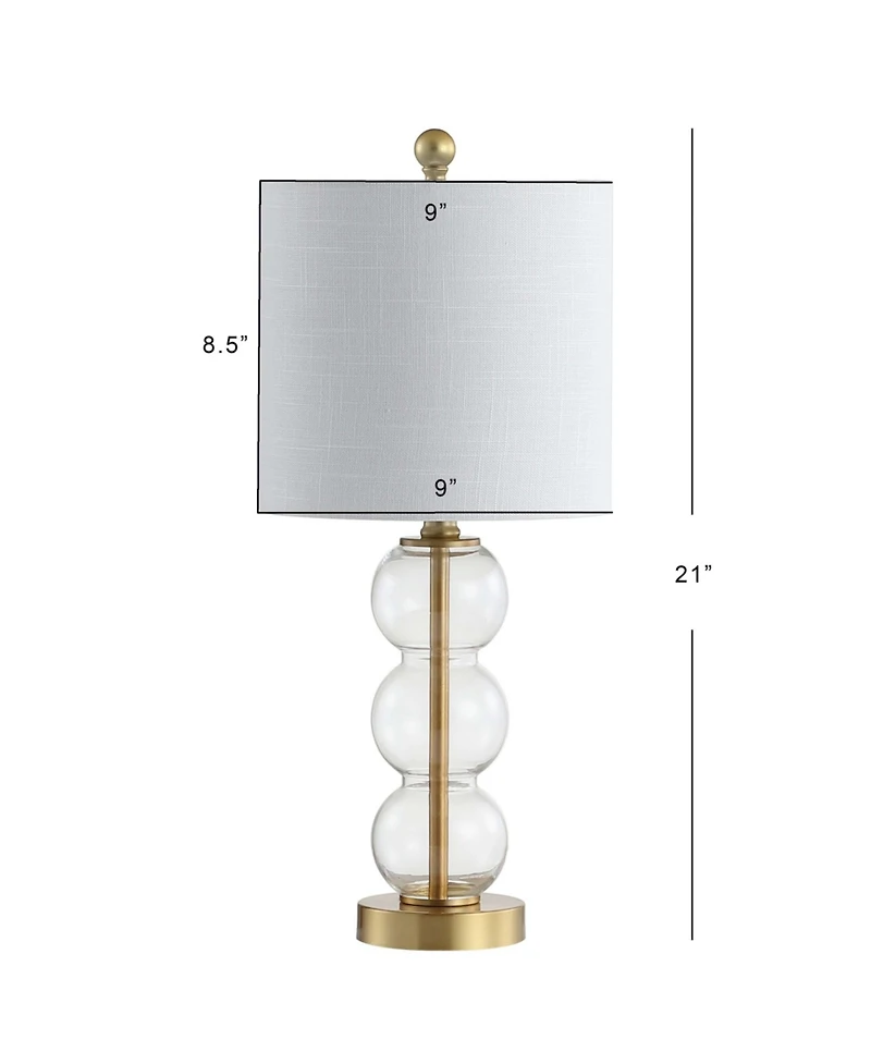 February 21" Glass, Led Table Lamp