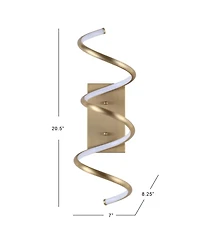 Scribble 7" Modern Integrated Led Vanity Light Sconce