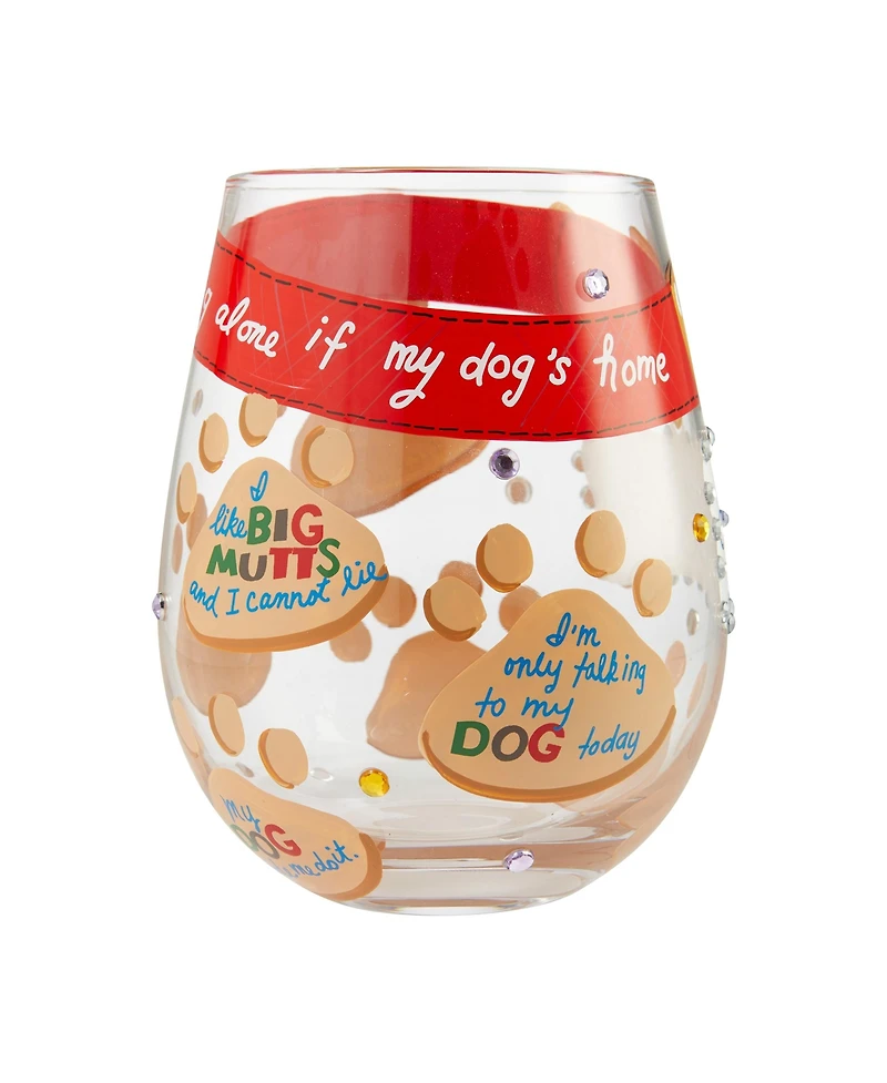 Enesco Lolita Love My Dog Stemless Wine Glass