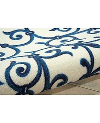 Long Street Looms Backyard BAC093 Blue 4'4" x 6'3" Outdoor Area Rug