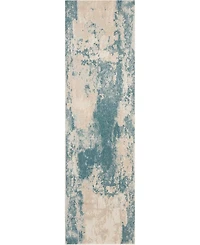 Long Street Looms Samuel SAM13 Ivory 2'2" x 7'6" Runner Rug