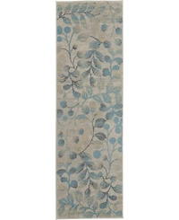 Long Street Looms Peace PEA03 Ivory 2'3" x 7'3" Runner Rug