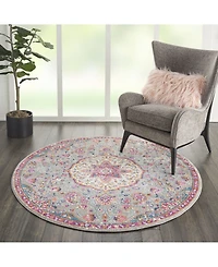 Long Street Looms Zeal ZEA22 5'3" Round Area Rug
