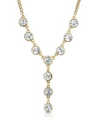 2028 Gold-Tone Crystal Y-Necklace