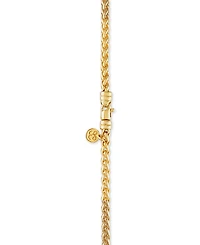 Esquire Men's Jewelry 22" Wheat Chain Link Necklace in 14k Gold-Plated Sterling Silver, Created for Macy's