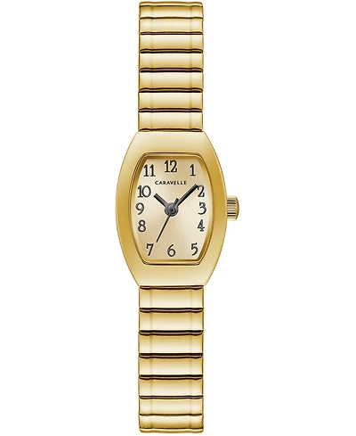 Caravelle Women's Gold-Tone Expansion Bracelet Watch 18x25mm