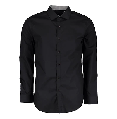 Galaxy By Harvic Mens Long Sleeve Solid Slim Fit Dress Shirts