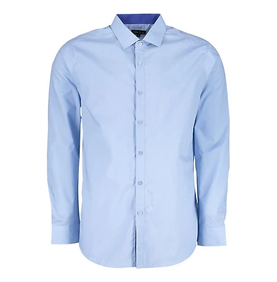 Galaxy By Harvic Mens Long Sleeve Solid Slim Fit Dress Shirts