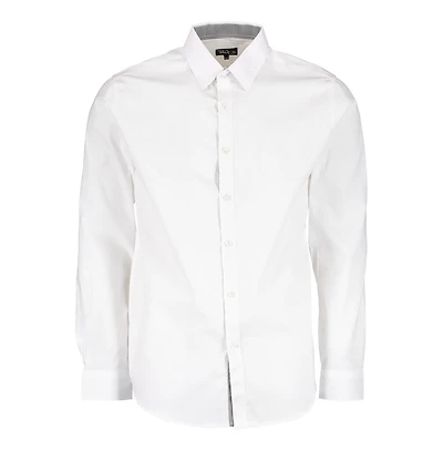 Galaxy By Harvic Mens Long Sleeve Solid Slim Fit Dress Shirts