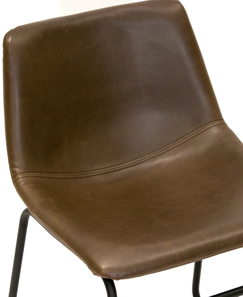 Glamour Home Set of 2 Adan Iron Frame Bar Stool
