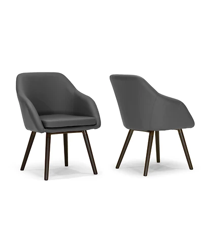 Glamour Home Set of 2 Adaya Arm Chair with Beech Legs