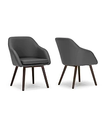 Glamour Home Set of 2 Adaya Arm Chair with Beech Legs
