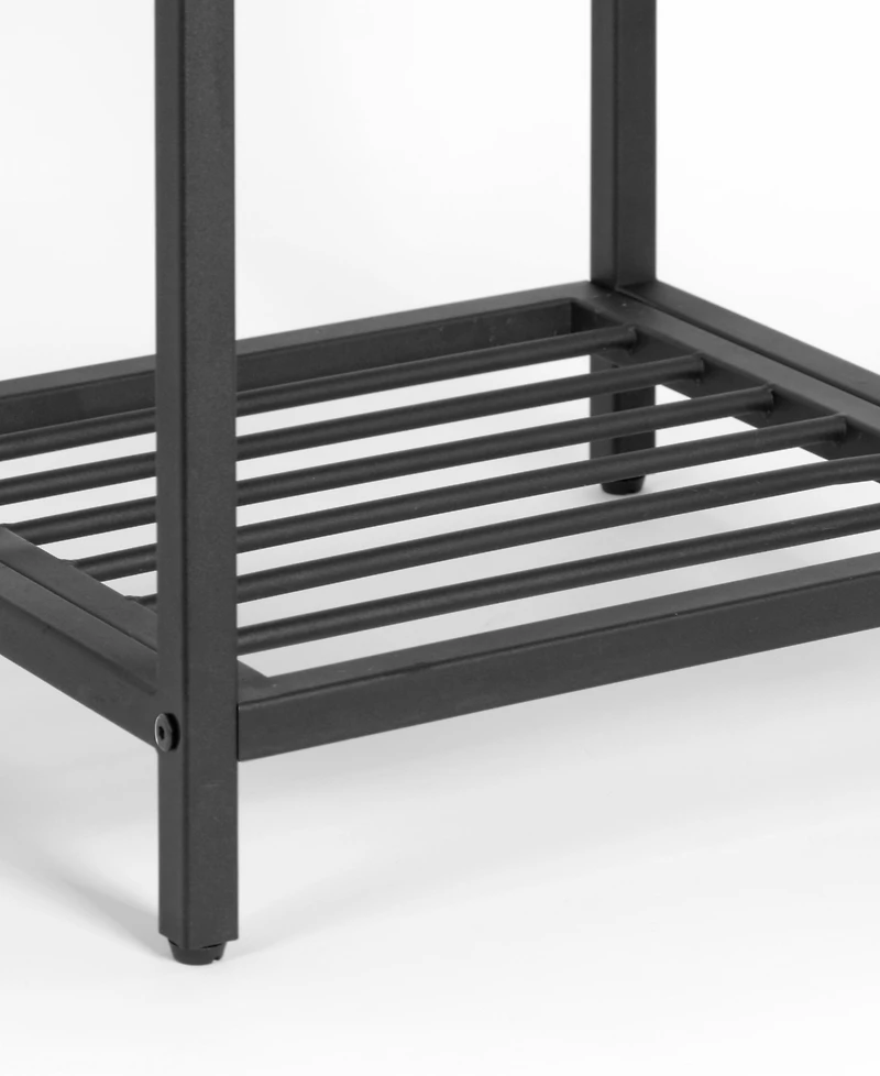 Glamour Home Ailis 57" Pine Wood Metal Frame Etagere Bookcase Shelf Media Center