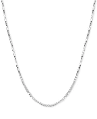And Now This Silver Plated Box Link 24" Chain Necklace