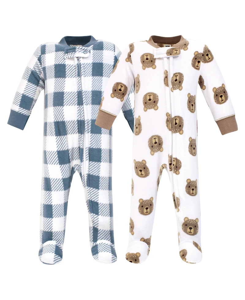 Hudson Baby Boys Snug Fleece Jumpsuit for Daytime & Dreamtime