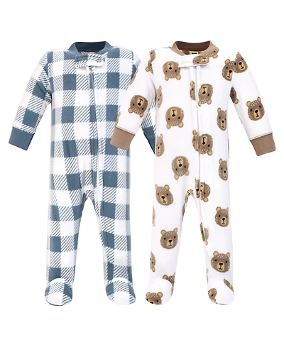 Hudson Baby Boys Snug Fleece Jumpsuit for Daytime & Dreamtime