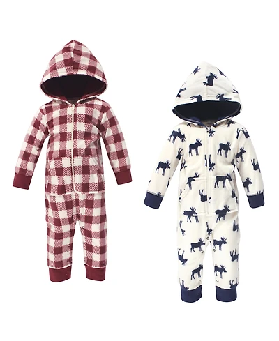 Little Treasure Baby Boys Treasure Cozy Fleece One-Piece Outfits