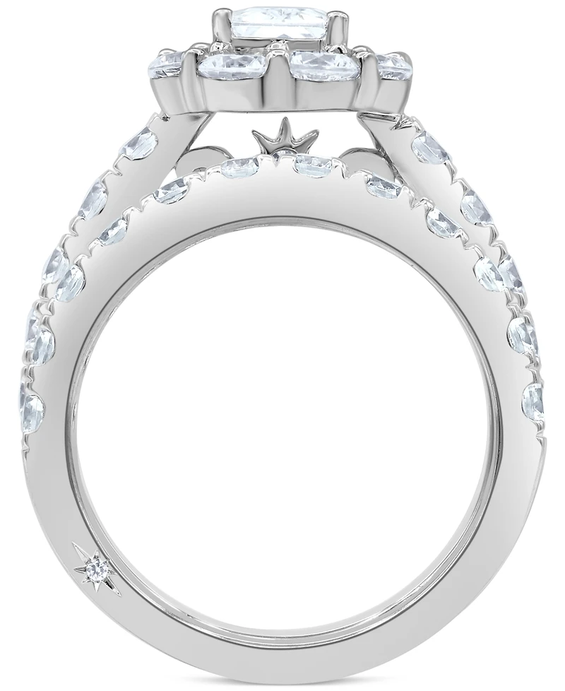 Certified Diamond Emerald Halo Bridal Set (4 ct. t.w.) 18k White, Yellow or Rose Gold