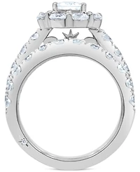 Certified Diamond Emerald Halo Bridal Set (4 ct. t.w.) 18k White, Yellow or Rose Gold