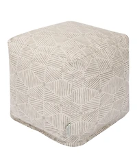 Majestic Home Goods Charlie Ottoman Pouf Cube 17" x