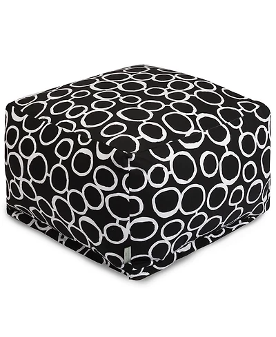 Majestic Home Goods Fusion Ottoman Square Pouf 27" x 17"