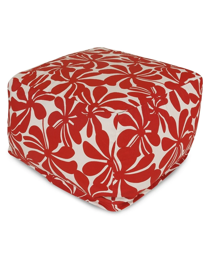 Majestic Home Goods Plantation Ottoman Square Pouf 27" x 17"