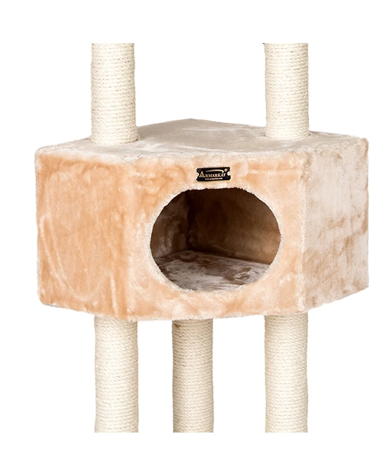 Armarkat 3 Tier Real Wood Cat Tree, Armarkat Scratch furniture A5201, Beige