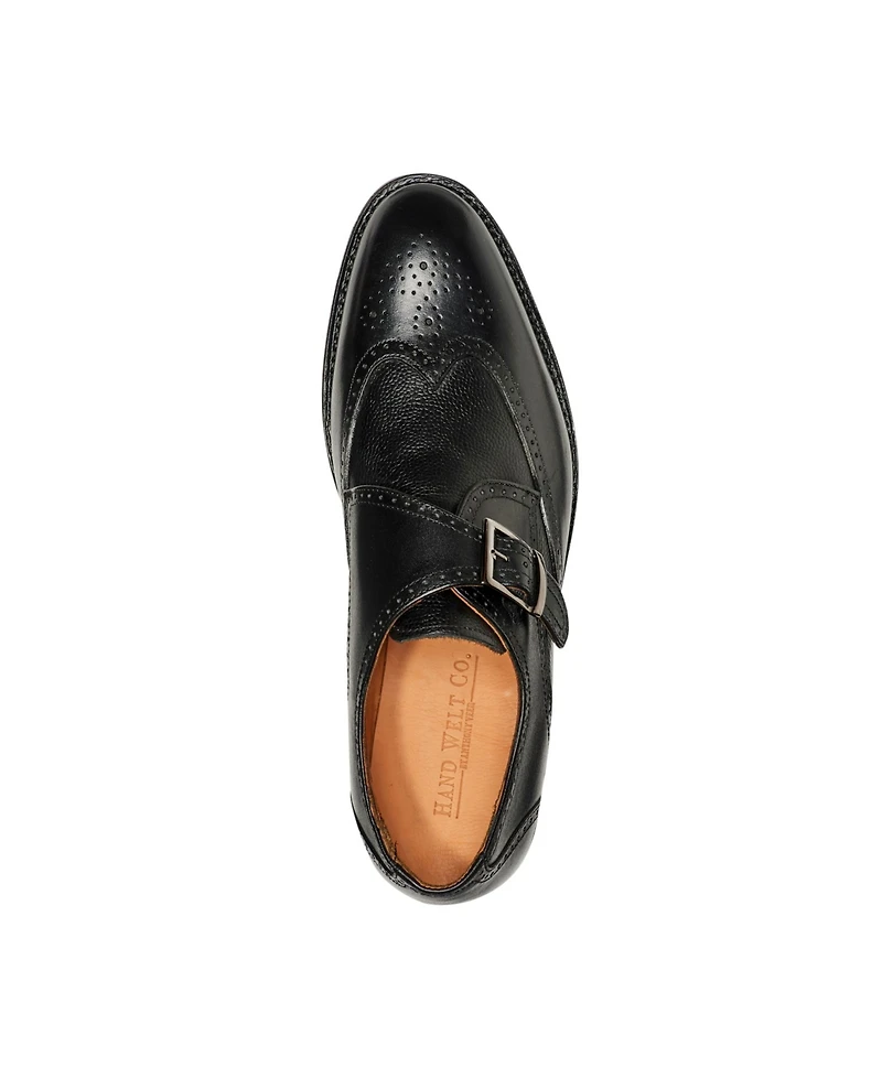 Anthony Veer Men's Roosevelt Iii Single Monkstrap Wingtip Goodyear Dress Shoes