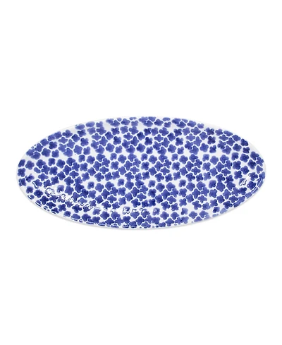 Vietri Santorini Flower Narrow Oval Platter