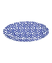 Vietri Santorini Flower Narrow Oval Platter